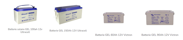 Une panoplie de batteries GEL