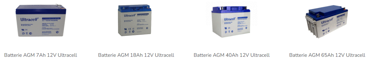 Une gamme de la batteries AGM 12 V