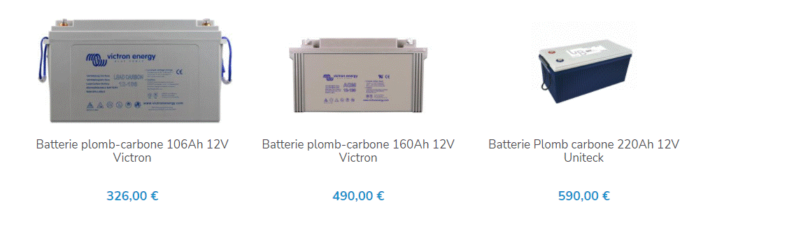 Batterie solaire plomb carbone