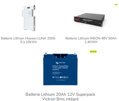 Des modèles de batteries lithium-ion