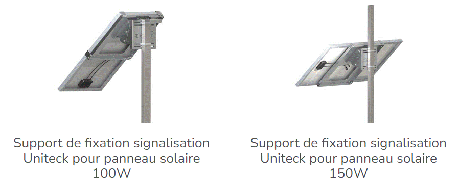 Des fixations panneau solaire sur mât