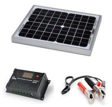 Kit panneau solaire 10w 12v site isole 1