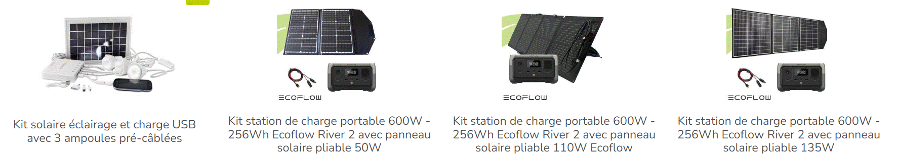 Des kits solaires nomade avec éclairage