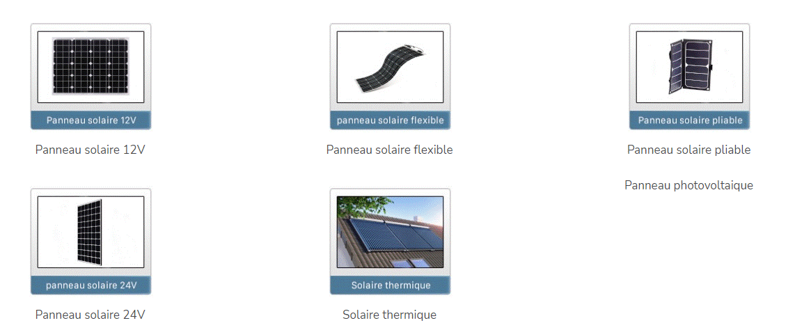 Une sélection de panneaux solaires 