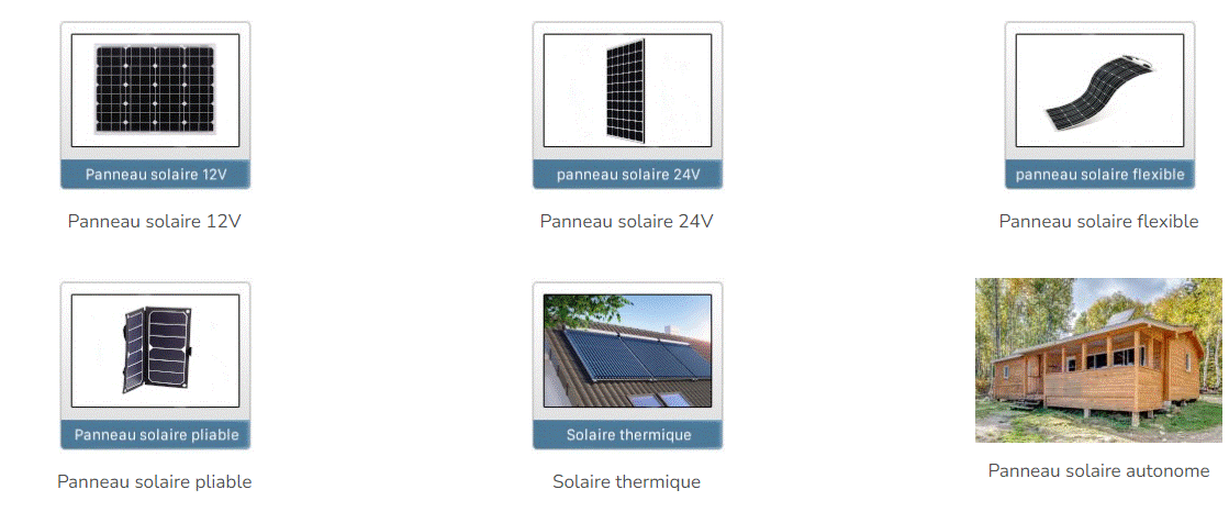 Une gamme de panneaux solaires