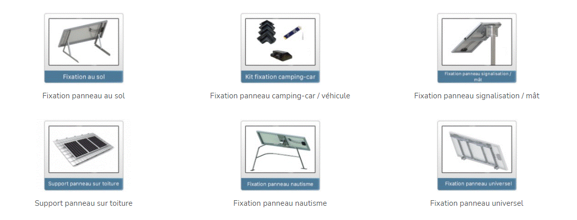 Des modèles de fixations panneau solaire 